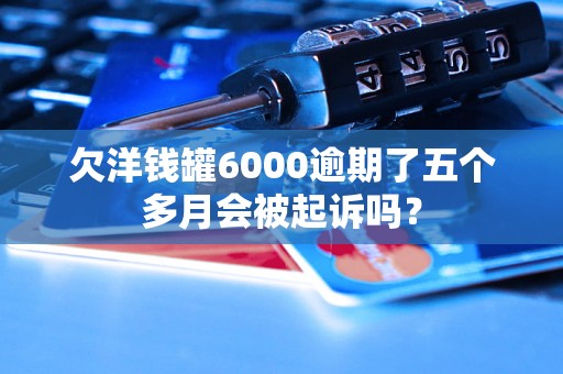 欠洋钱罐6000逾期了五个多月会被起诉吗？