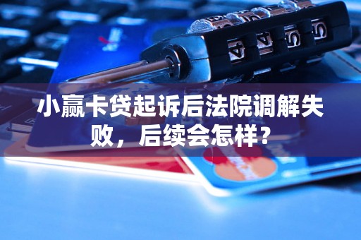 小赢卡贷起诉后法院调解失败，后续会怎样？