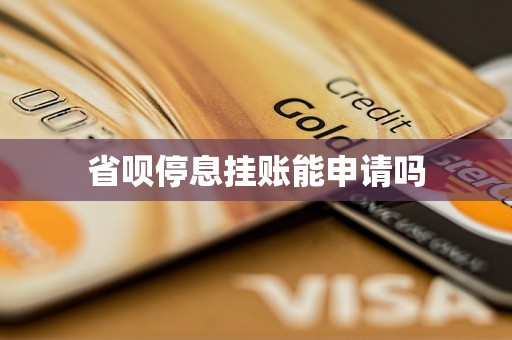 省呗停息挂账能申请吗