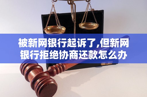 被新网银行起诉了,但新网银行拒绝协商还款怎么办