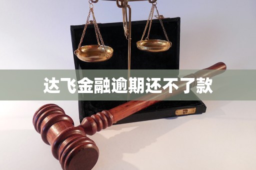 達(dá)飛金融逾期還不了款