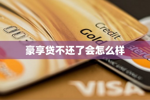 豪享贷不还了会怎么样