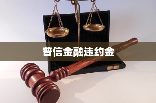 普信金融違約金