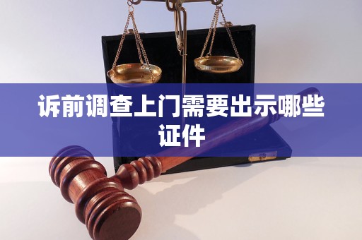 訴前調(diào)查上門需要出示哪些證件