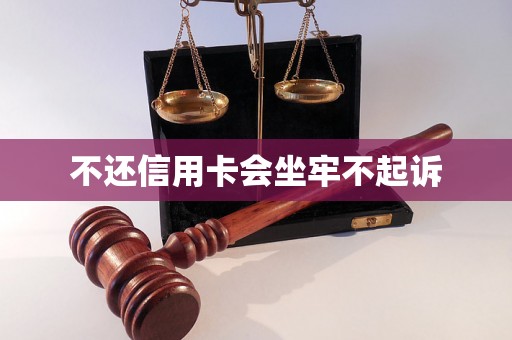 不还信用卡会坐牢不起诉