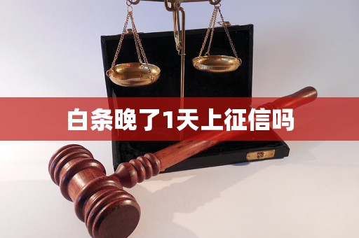 白條晚了1天上征信嗎