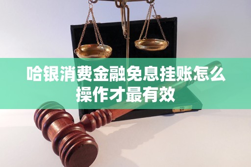 哈銀消費金融免息掛賬怎么操作才最有效