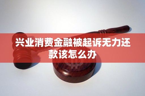 興業(yè)消費金融被起訴無力還款該怎么辦