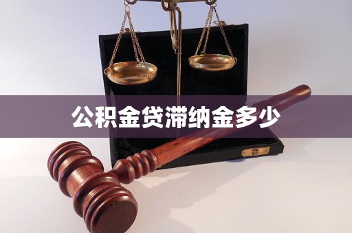 公積金貸滯納金多少