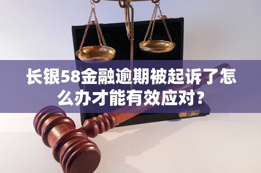 長銀58金融逾期被起訴了怎么辦才能有效應(yīng)對？