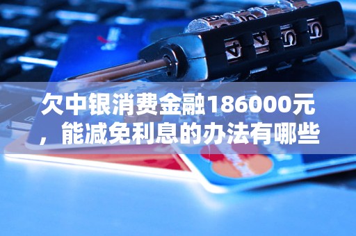 欠中銀消費(fèi)金融186000元，能減免利息的辦法有哪些？