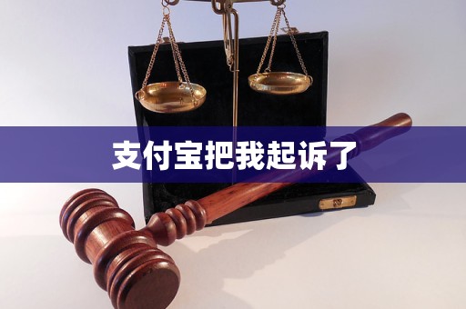 支付寶把我起訴了