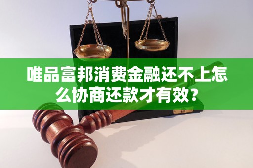 唯品富邦消費(fèi)金融還不上怎么協(xié)商還款才有效？