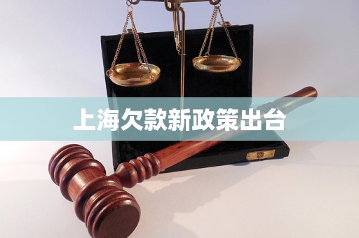 上海欠款新政策出臺