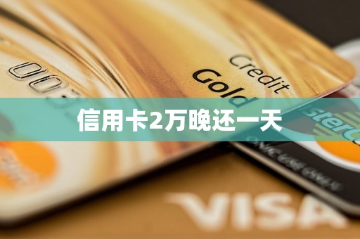 信用卡2万晚还一天