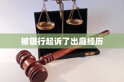 被銀行起訴了出庭經(jīng)歷