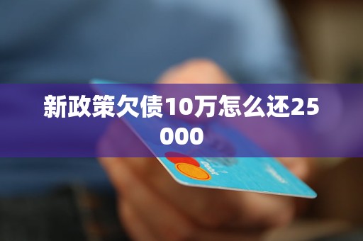 新政策欠債10萬怎么還25000