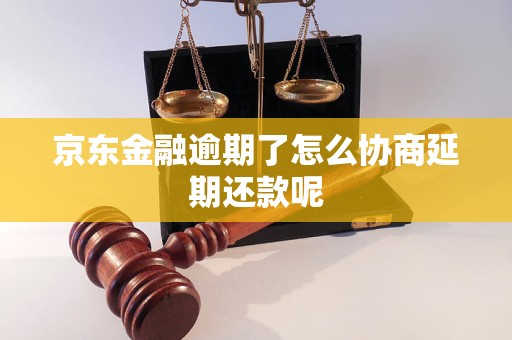 京東金融逾期了怎么協(xié)商延期還款呢