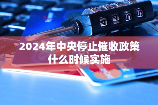 2024年中央停止催收政策什么時候實施