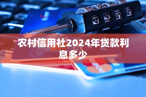 農(nóng)村信用社2024年貸款利息多少