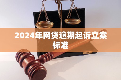 2024年網(wǎng)貸逾期起訴立案標(biāo)準(zhǔn)