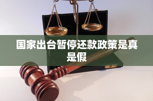 國家出臺暫停還款政策是真是假