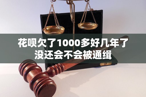 花唄欠了1000多好幾年了沒(méi)還會(huì)不會(huì)被通緝