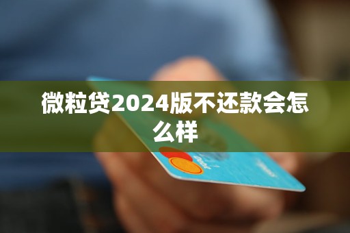 微粒貸2024版不還款會怎么樣