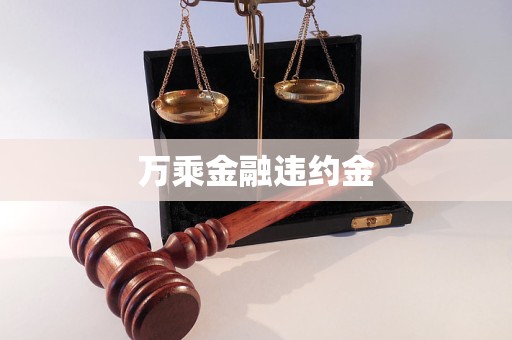 萬乘金融違約金