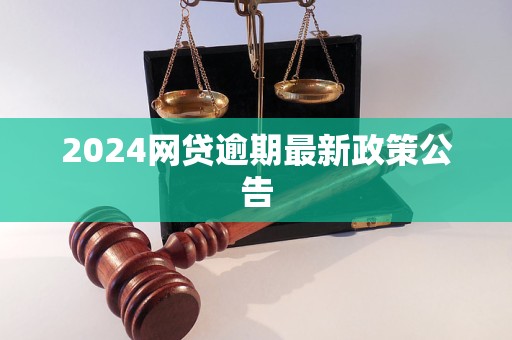 2024網(wǎng)貸逾期最新政策公告