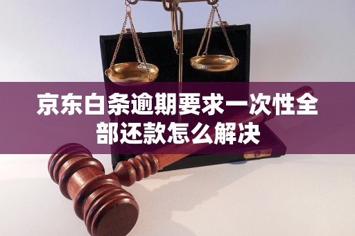 京東白條逾期要求一次性全部還款怎么解決