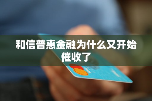 和信普惠金融為什么又開始催收了