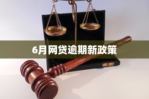 6月網貸逾期新政策