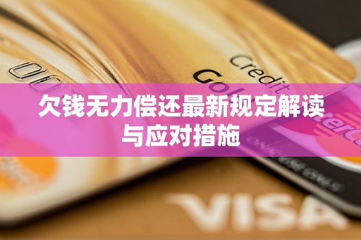 欠錢無力償還最新規(guī)定解讀與應對措施