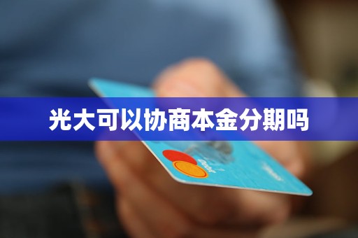 光大可以協(xié)商本金分期嗎