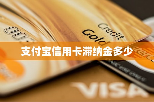 支付寶信用卡滯納金多少