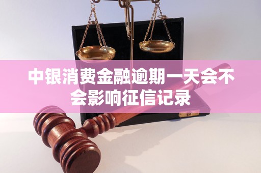 中銀消費金融逾期一天會不會影響征信記錄