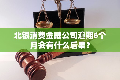 北銀消費金融公司逾期6個月會有什么后果？