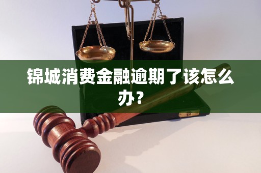 錦城消費金融逾期了該怎么辦？