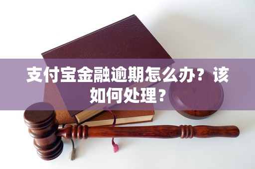 支付寶金融逾期怎么辦？該如何處理？