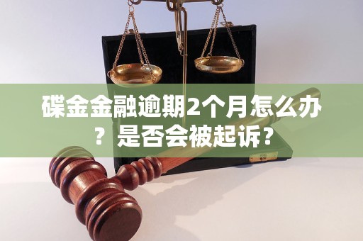 碟金金融逾期2個(gè)月怎么辦？是否會(huì)被起訴？