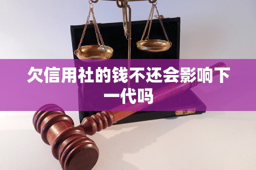 欠信用社的錢不還會(huì)影響下一代嗎