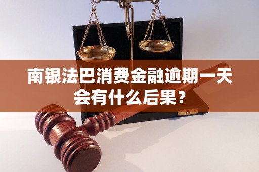 南銀法巴消費(fèi)金融逾期一天會(huì)有什么后果？