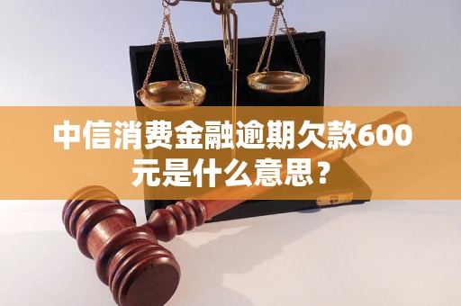 中信消費(fèi)金融逾期欠款600元是什么意思？