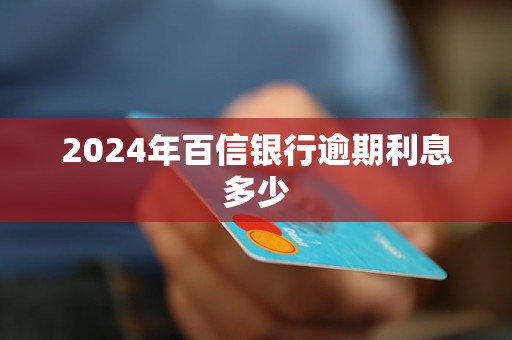 2024年百信銀行逾期利息多少