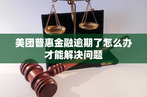 美團(tuán)普惠金融逾期了怎么辦才能解決問題