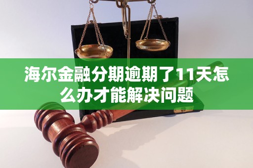 海爾金融分期逾期了11天怎么辦才能解決問題