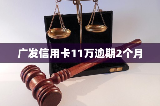 廣發(fā)信用卡11萬逾期2個月