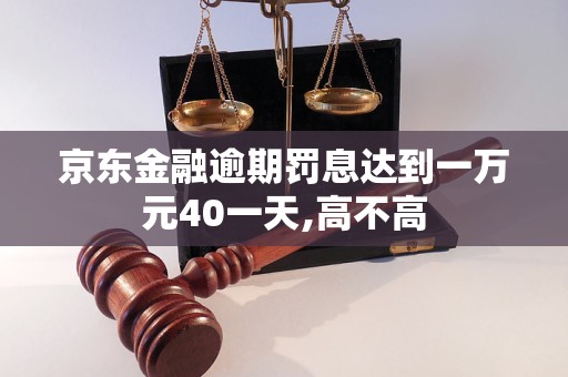 京東金融逾期罰息達到一萬元40一天,高不高