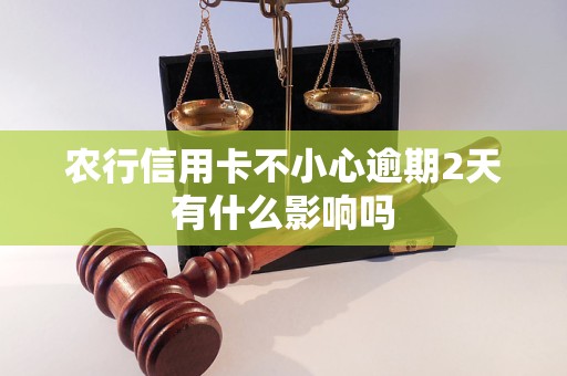 農(nóng)行信用卡不小心逾期2天有什么影響嗎